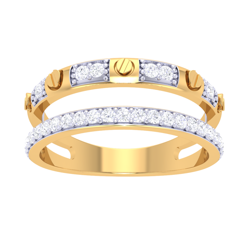 Printable 3D jewelry model of Lady diamond ring 3D 모델 .c4d .max .obj .3ds .fbx .stl .blend