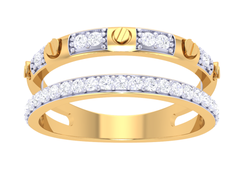 Printable 3D jewelry model of Lady diamond ring Modèle 3D