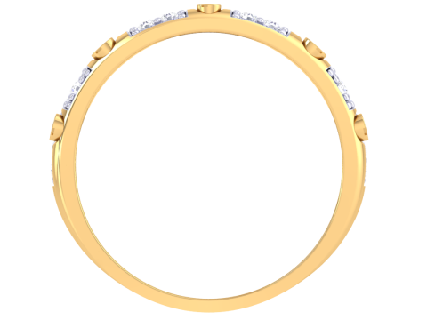 Printable 3D jewelry model of Lady diamond ring 3D 모델