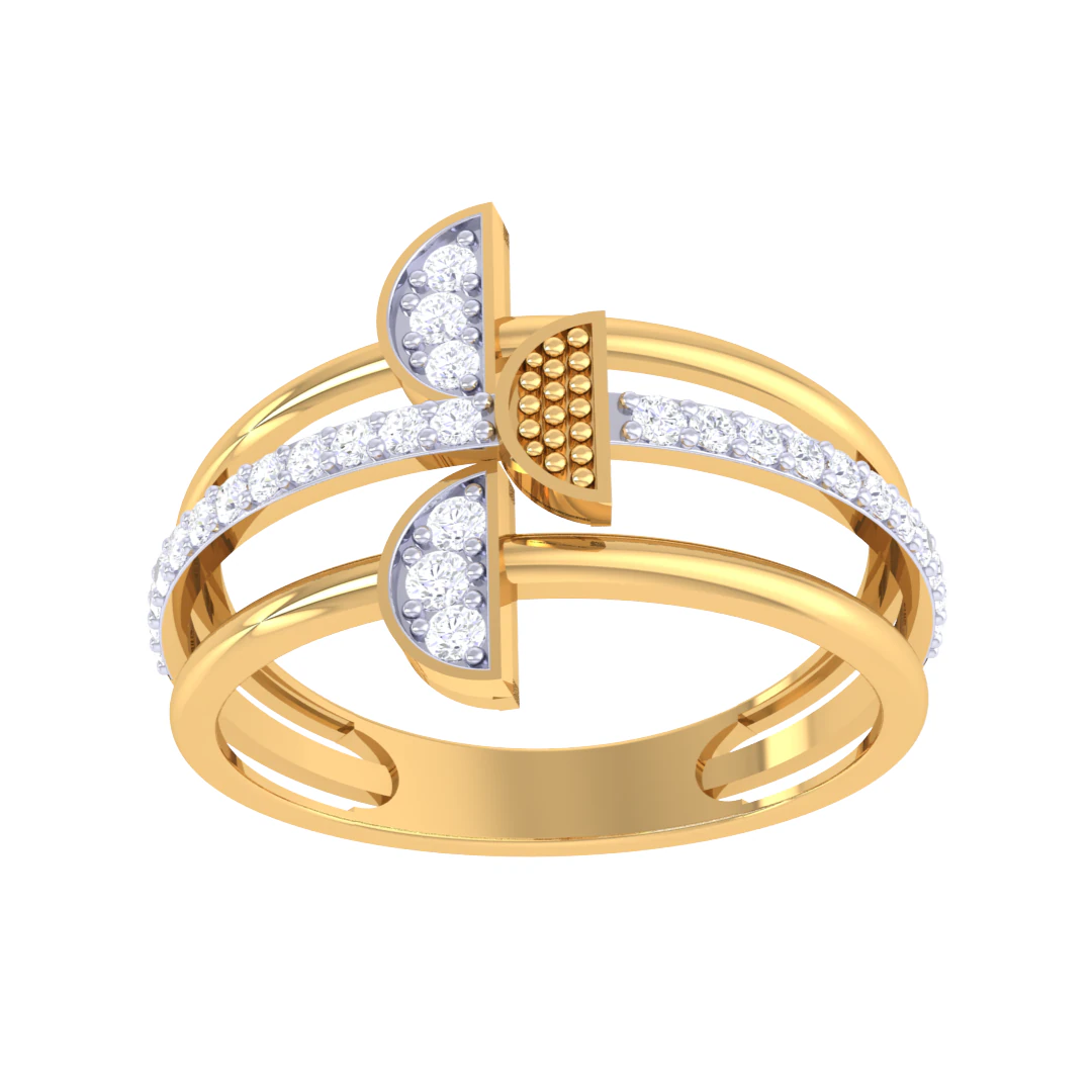 Printable 3D jewelry model of Lady diamond ring 3D Model .c4d .max .obj .3ds .fbx .stl .blend 