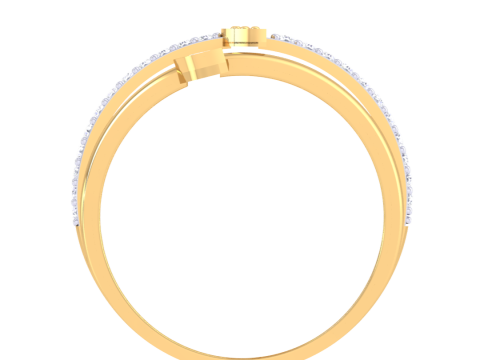 Printable 3D jewelry model of Lady diamond ring 3D Modell