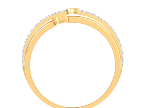 Printable 3D jewelry model of Lady diamond ring 3D Model