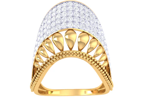 Mod&egrave;le de bijoux 3D imprimable de la bague en diamant Lady Modèle 3D