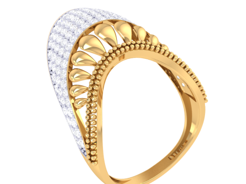 Printable 3D jewelry model of Lady diamond ring 3Dモデル