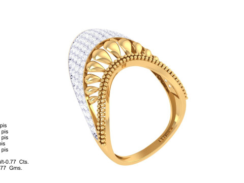 Printable 3D jewelry model of Lady diamond ring 3Dモデル