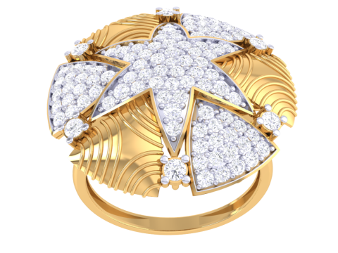 Printable 3D jewelry model of Lady diamond ring 3D 모델
