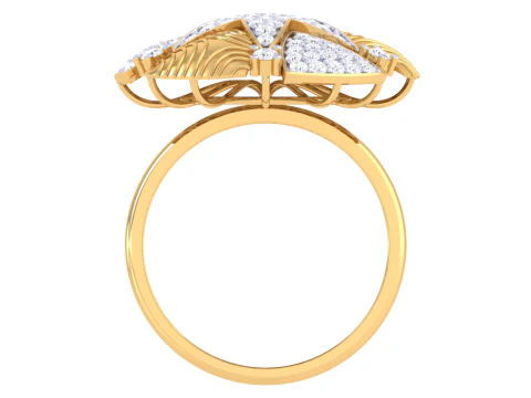 Printable 3D jewelry model of Lady diamond ring 3D Model