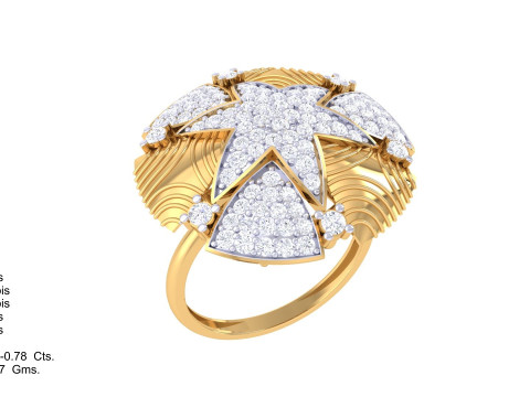 Printable 3D jewelry model of Lady diamond ring Modello 3D