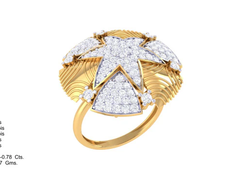 Printable 3D jewelry model of Lady diamond ring 3D Model
