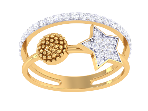 Printable 3D jewelry model of Lady diamond ring 3D मॉडल