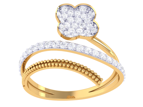 Printable 3D jewelry model of Lady diamond ring Modello 3D