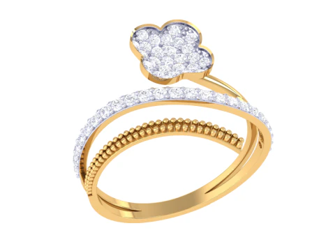 Printable 3D jewelry model of Lady diamond ring 3D Model