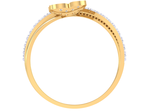 Printable 3D jewelry model of Lady diamond ring 3D मॉडल