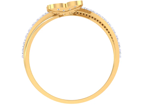 Printable 3D jewelry model of Lady diamond ring 3D Model