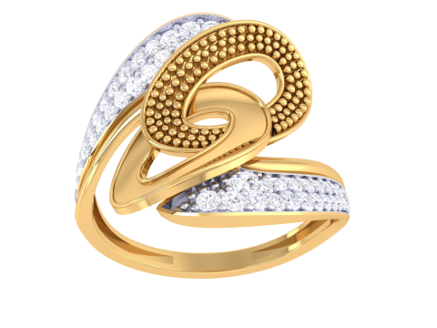 Printable 3D jewelry model of Lady diamond ring Modèle 3D