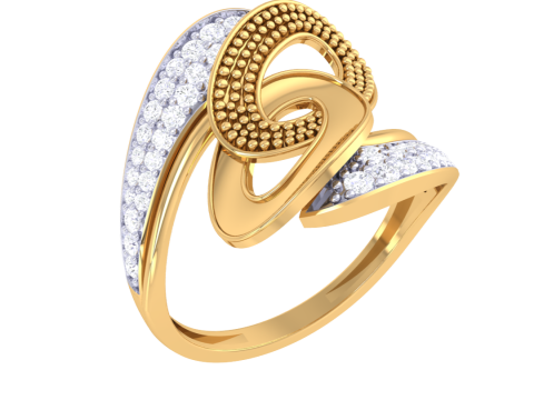 Printable 3D jewelry model of Lady diamond ring 3D Model