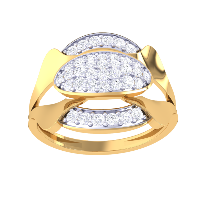 Printable 3D jewelry model of Lady diamond ring 3D Model .c4d .max .obj .3ds .fbx .stl .blend 