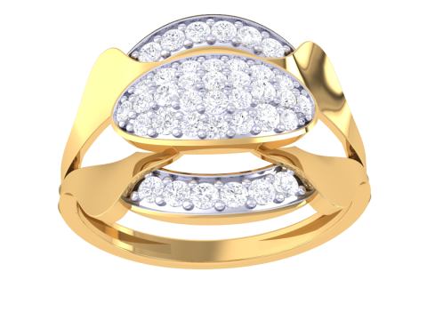 Printable 3D jewelry model of Lady diamond ring Modèle 3D