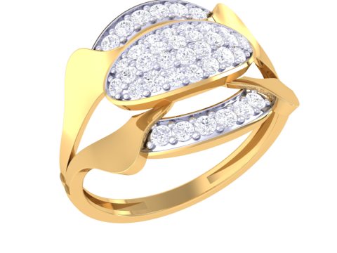Printable 3D jewelry model of Lady diamond ring 3D Model