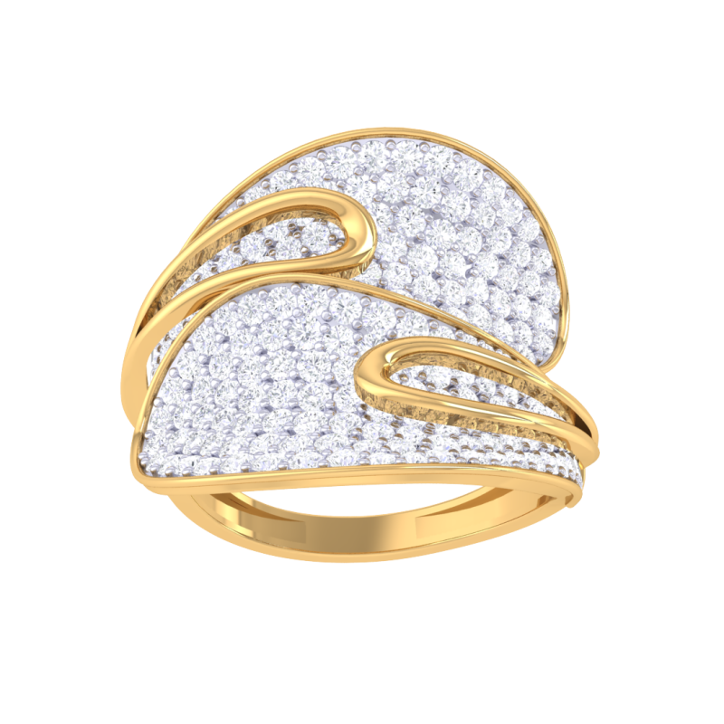 Printable 3D jewelry model of Lady diamond ring 3D Model .c4d .max .obj .3ds .fbx .stl .blend