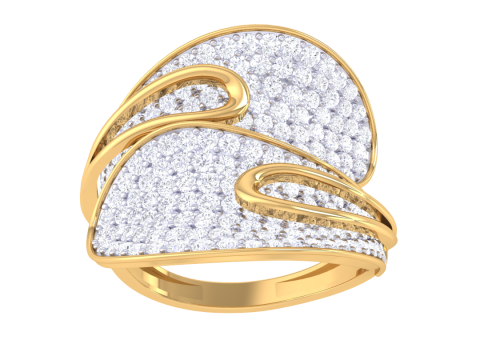 Printable 3D jewelry model of Lady diamond ring 3D मॉडल
