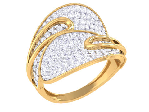 Printable 3D jewelry model of Lady diamond ring 3D Model