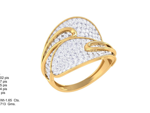 Printable 3D jewelry model of Lady diamond ring 3D Model