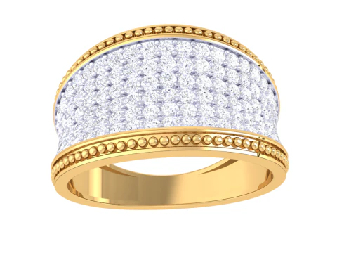 Afdrukbaar 3D-sieradenmodel van Lady diamanten ring 3D Model