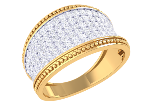 Printable 3D jewelry model of Lady diamond ring 3D मॉडल