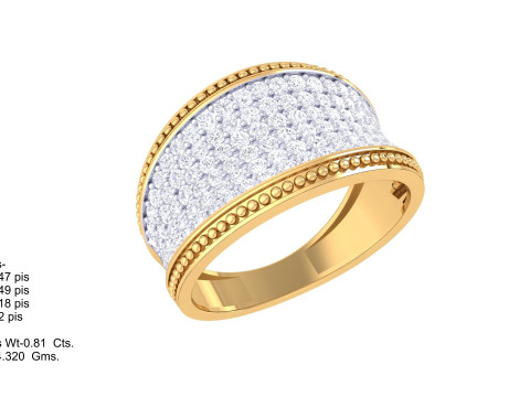 Printable 3D jewelry model of Lady diamond ring 3D मॉडल