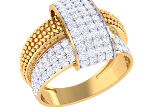Printable 3D jewelry model of Lady diamond ring 3D Model