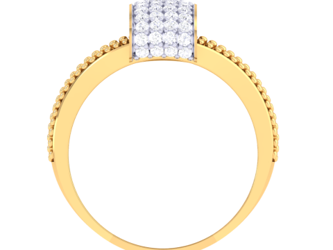 Printable 3D jewelry model of Lady diamond ring 3D Model