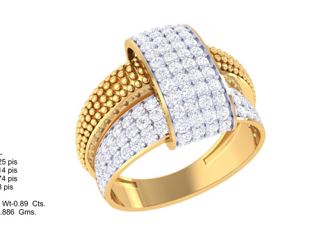 Printable 3D jewelry model of Lady diamond ring 3D Model