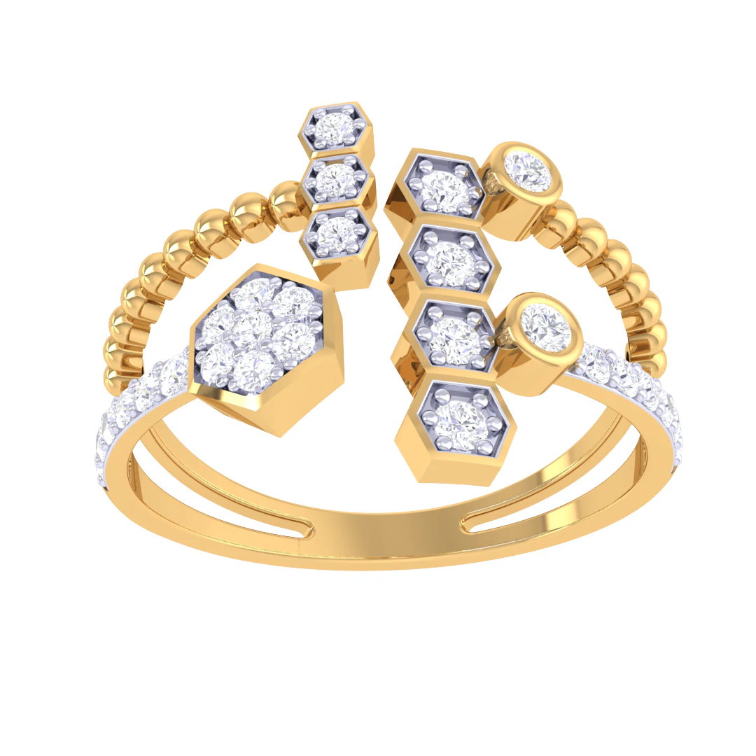 Printable 3D jewelry model of Lady diamond ring 3D Model .c4d .max .obj .3ds .fbx .stl .blend