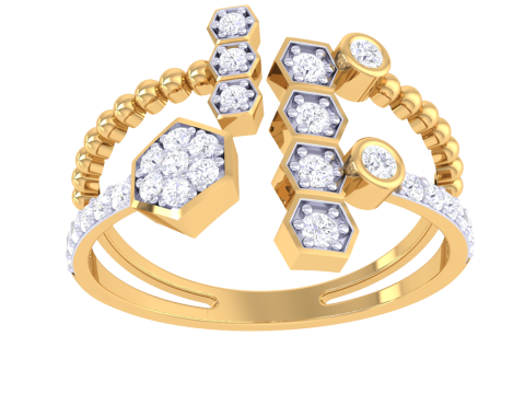 Printable 3D jewelry model of Lady diamond ring Modèle 3D