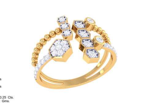 Printable 3D jewelry model of Lady diamond ring 3D 모델