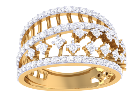 Printable 3D jewelry model of Lady diamond ring 3D Model