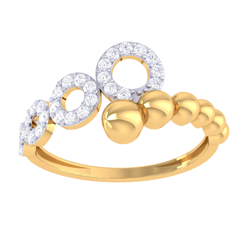 Printable 3D jewelry model of Lady diamond ring Modèle 3D .c4d .max .obj .3ds .fbx .stl .blend