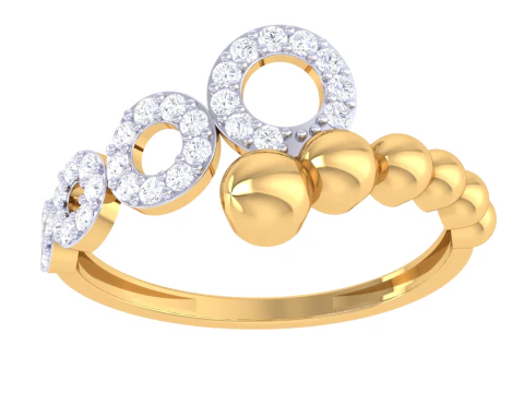 Modelo de joia 3D para impress&atilde;o do anel de diamante Lady Modelo 3D