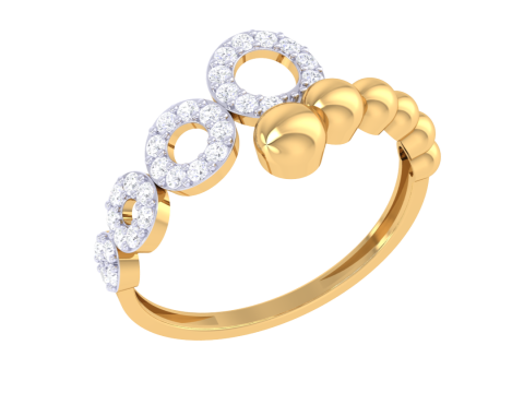 Printable 3D jewelry model of Lady diamond ring Modèle 3D