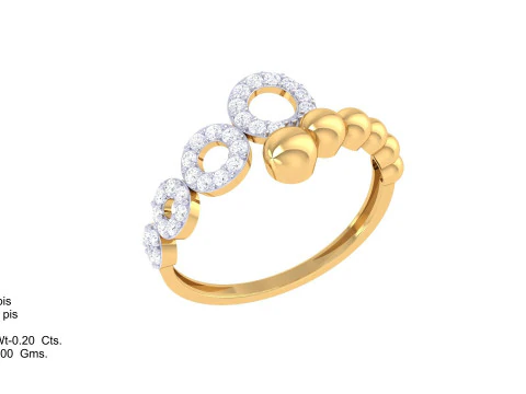 Printable 3D jewelry model of Lady diamond ring 3D Model