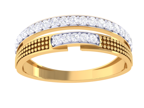 Printable 3D jewelry model of Lady diamond ring 3D मॉडल