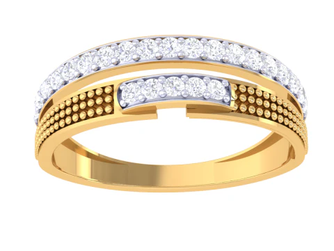 3D-модель ювелирного кольца Lady с бриллиантом для печати 3D Модель