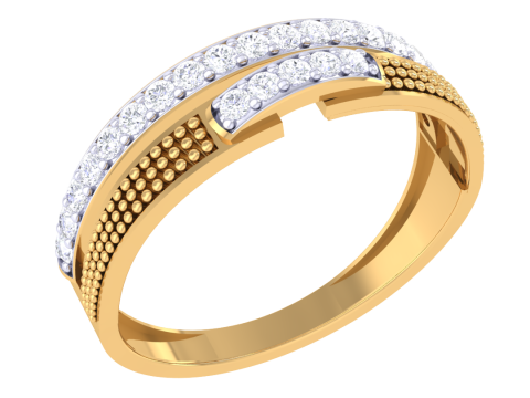 Printable 3D jewelry model of Lady diamond ring 3D Model