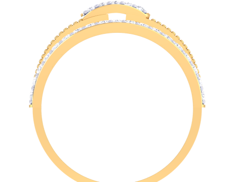 Printable 3D jewelry model of Lady diamond ring 3D Model