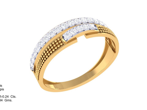 Printable 3D jewelry model of Lady diamond ring 3D Model