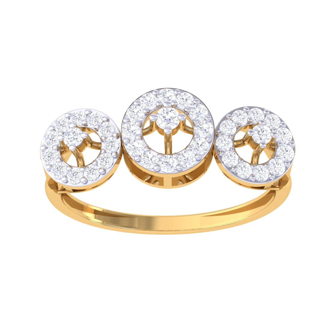 Printable 3D jewelry model of Lady diamond ring 3D Model .c4d .max .obj .3ds .fbx .stl .blend 