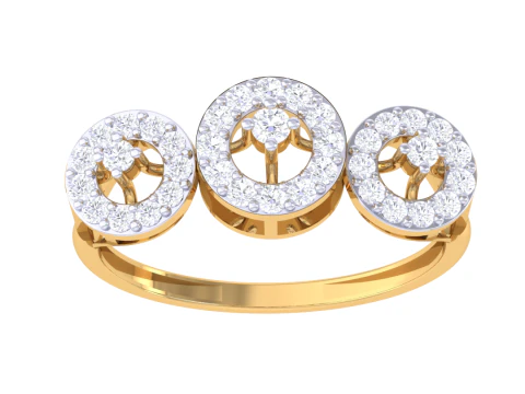 Bayan pırlanta y&uuml;z&uuml;ğ&uuml;n yazdırılabilir 3D takı modeli 3D Model