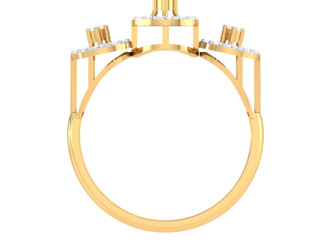 Printable 3D jewelry model of Lady diamond ring Modelo 3D
