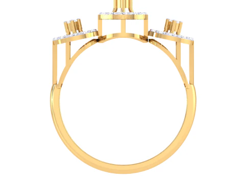 Printable 3D jewelry model of Lady diamond ring 3D Model